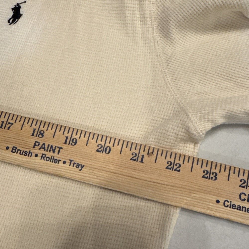 Polo Ralph Lauren Sleepwear Shirt Men's 2XL Ivory Thermal Knit Long Sleeve NWT - Picture 7 of 8